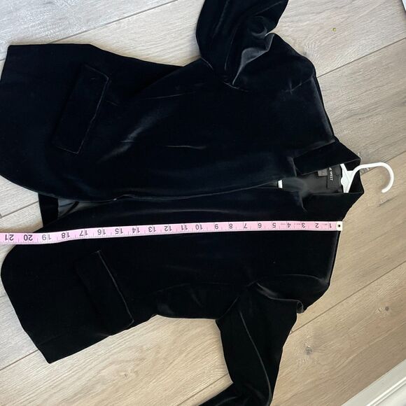 Nine west black velvet blazer hook and eye clasp size 2 - Picture 4 of 6